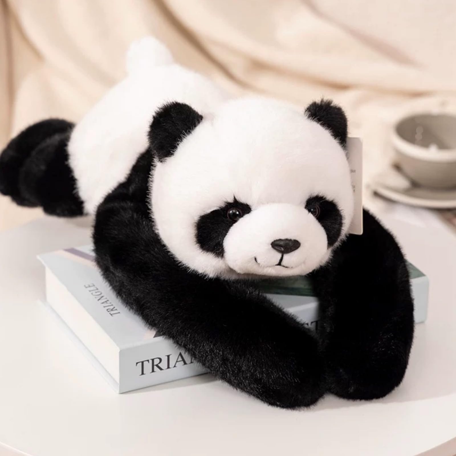 OUKEYI Cute Weighted Plush Animals - Panda Teddy Bear Dinosaur Stuffed Toys, Hugging Pillow for Anxiety Relief & Sleep Support for Kids & Adults 30cm (Panda)