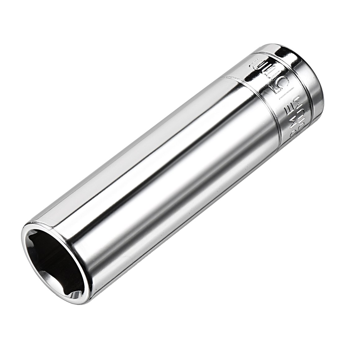 sourcing map 1/2 Inch Drive 15mm 6-Point Deep Socket, Metric, Cr-V, 78mm Length