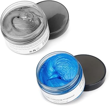 2x 120g Hair Dye Wax Silver Ash Grey Hair Wax Temporary Hair Wax