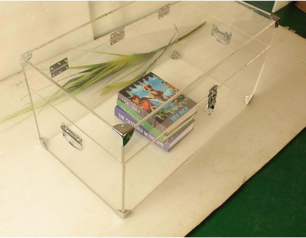 Custom Made Clear Acrylic Clothings /Books Chest ,Lucite Storage Trunk: Home Improvement