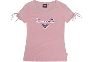 VICTORY MOTORCYCLES Victory Motorcycle New OEM Women's Pink Logo V-Neck T-Shirt, Small, 286518502