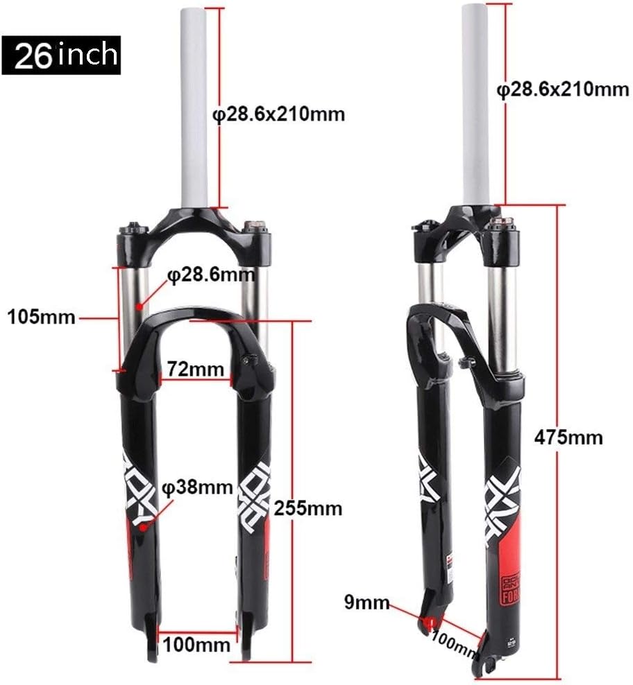 MZP MTB Bike Suspension Fork 26 27.5 29 Straight 1 1/8 Oil/Spring 