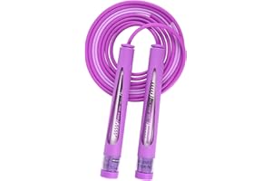 YUEDONG Pro Kids Skipping Rope - Smooth Dual Bearing Speed Jump Rope with Tangle-Free Two-Section Design, Auto-Lock Adjust, T