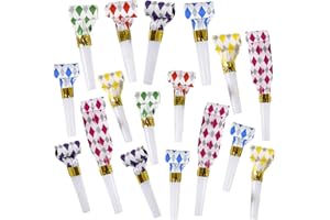 ArtCreativity Blow Outs Whistles - Party Pack of 36 Musical Blowouts Noisemakers - Fun Assorted Colors, Birthday Party Supplies and Favors for Kids and Adults, Goody Bag and Piñata Fillers