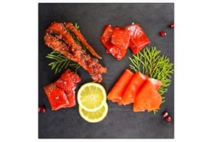 Smoked Salmon Sampler Gift Basket Gourmet Food Box Perfect for Family Corporate Gifts