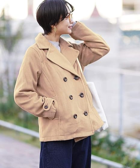 Amazon ジョルダーノ Giordano Pコート キャメル F コート ジャケット 通販