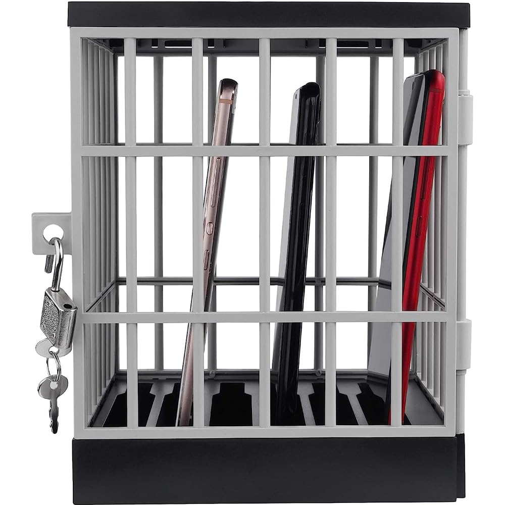 Voarge The Mobile Phone Jail, Fun Novelty Locker,up to 6 Smartphones Includes Padlock and 2X Keys