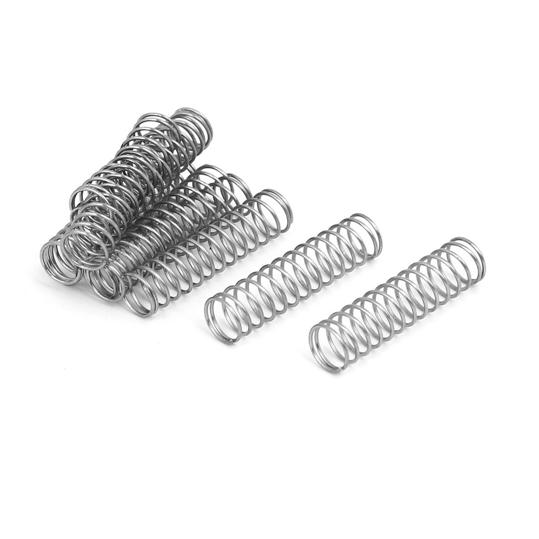 sourcingmap 0.7mmx9mmx35mm 304 Stainless Steel Compression Springs Silver Tone 10pcs