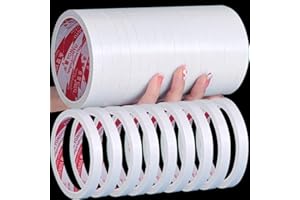 5-10Rolls Self Adhesive Double Sided Tapes 6mm Strong Tapes Strips for DIY Craft Home Office School Supplies (10 Rolls)