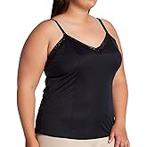 Shadowline Women's Plus Daywear Adjustable Strap Camisole, 22304X, Black, 50