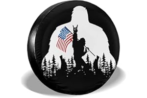 cozipink American Flag Camping Spare Tire Cover Wheel Protectors Weatherproof Wheel Covers Universal Fit for Trailer Rv SUV Truck Camper Travel Trailers Accessories 14" 15" 16" 17"