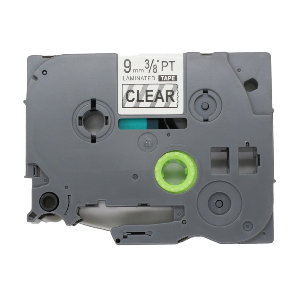 BROVACS 1 Pack Black on Clear Label Tape Compatible for Brother P-Touch TZ 121 TZe 121 9mm 3/8" OPA1112