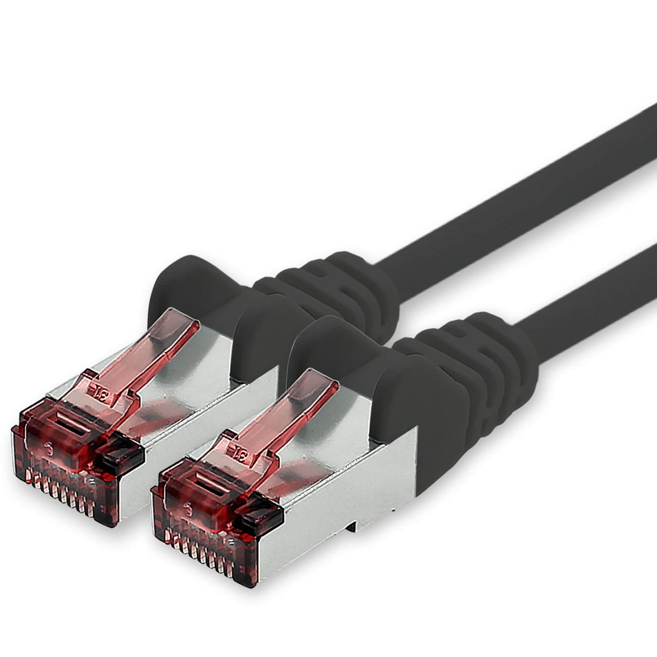 freiwerk Network cable Cat.6 50m black - 1 x Ethernet cable Lankabel Cat6 Lan network cable Sftp Pimf patch cable 1000 Mbit s