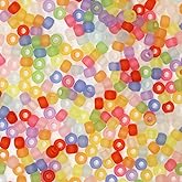 Tibaoffy Crafts Matte Multicolor Mix Beads 6x9mm,Pony Beads Total About 1000pcs