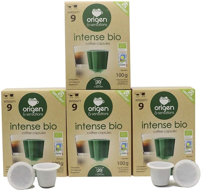 80 Organic Nespresso Compatible Pods Compostable Capsules with