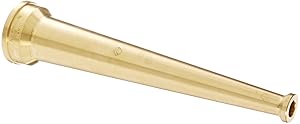 Dixon Valve BN15 Brass Fire Equipment, Plain Hose Nozzle, 1-1/2" NPSH, 10" Length, 1/2" Orifice