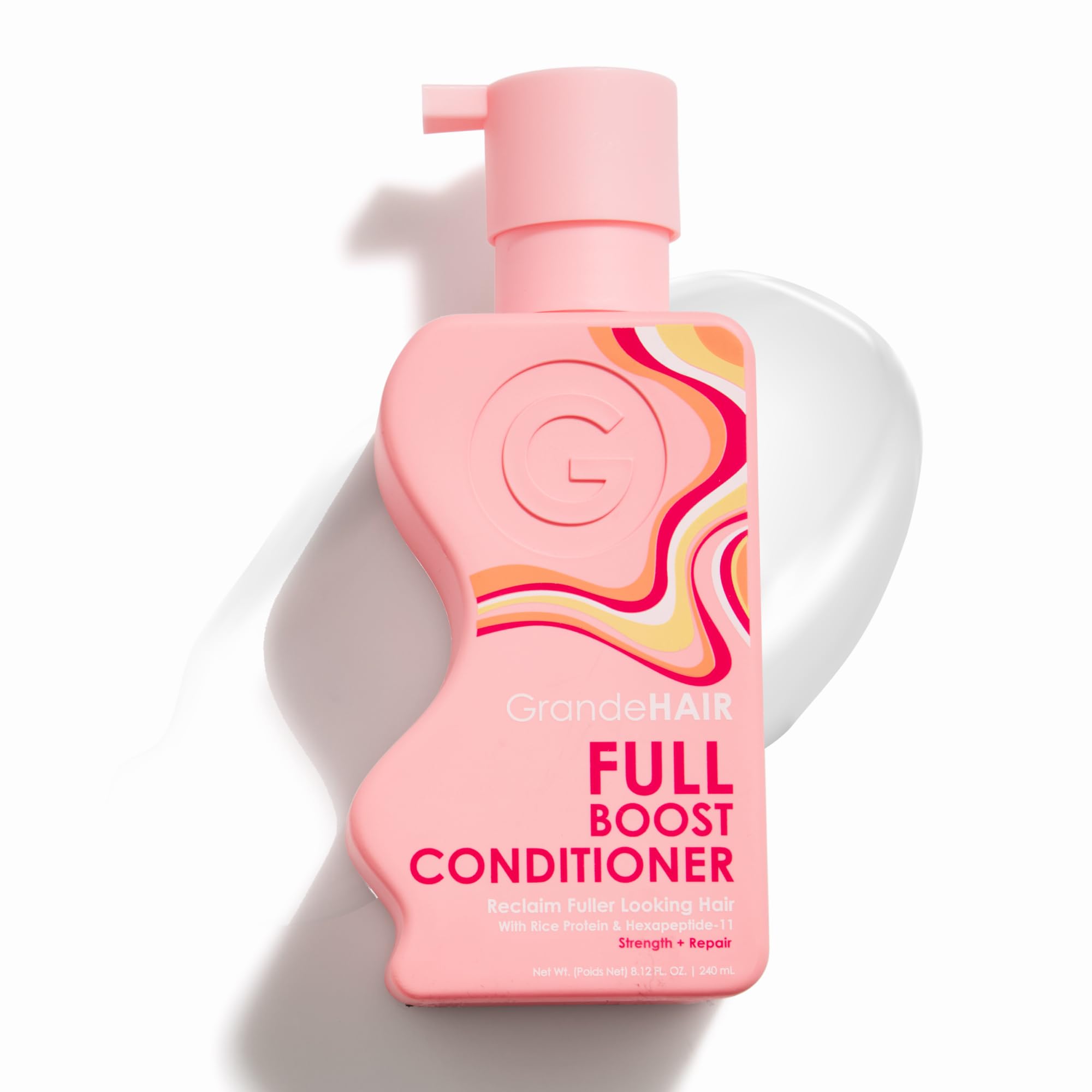Grande Cosmetics Conditioner For Women, Cleanses, Exfoliates & Reduces Fallout For Fuller-Looking Hair, Sulfate-Free (8.12 oz)