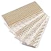 Paper Straws 125 PCS JIANFA-Food Grade Gold Foil Paper Straw Biodegradable Straw for Birthdays,Christmas, Weddings, Baby Showers, Celebrations and Parties