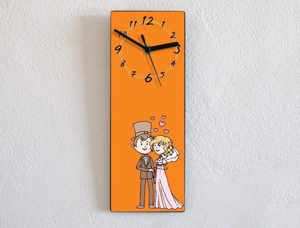 Wedding Couple Marriage Wall Clock Handmade