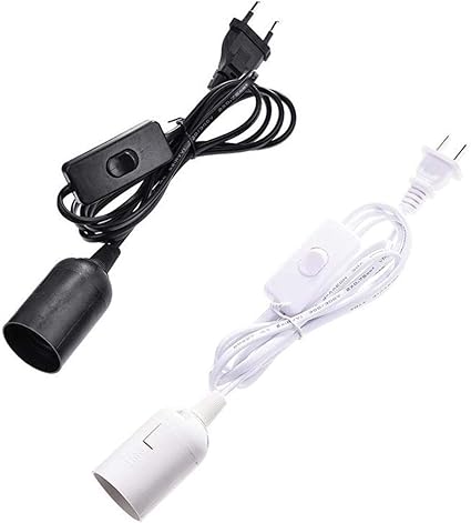 HGFHGD Plug 1.8m power cord cable E27 lamp holder base with switch wire