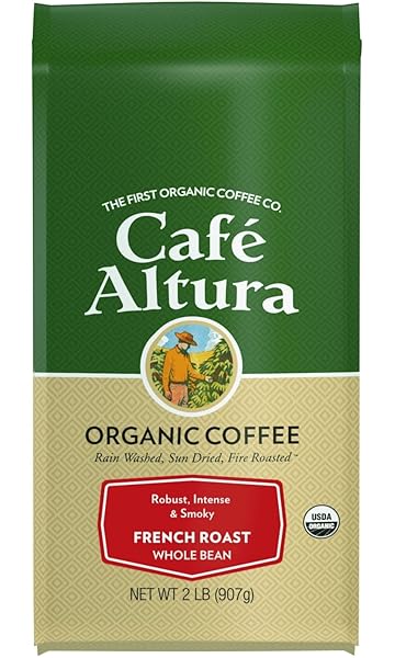 CAFE ALTURA WHOLE BEAN ORGANIC COFFEE, FRENCH ROAST, 2 LB BAG
