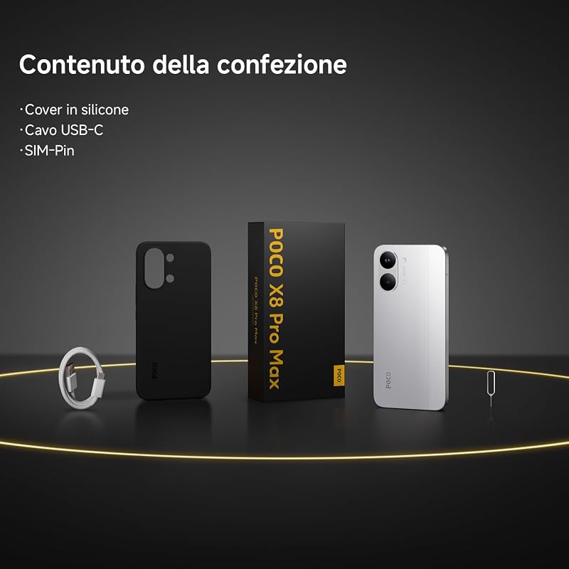 POCO X8 Pro Max, Smartphone 12+512GB, Nero, Dimensity 9500s
