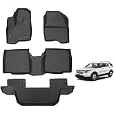 AIPOIL® Floor Mats for 2011-2014 Ford Explorer 7 Seats | All-Weather | Easy to Clean | All-Round Protection丨Full Set Automobile mats Accessories.