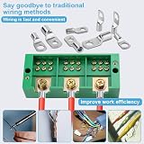 Flintronic 20Pcs SC25-10 Tinned Copper Ring Terminals Set 25mm2 Battery Lugs view 6