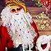 Jalunth 20pcs Christmas Light Up Beard Ornaments, 16 Pcs Sounding Jingle Bells, 4 Pcs Beard Lights Beard Bauble Ornaments New Year Festival Gift Glitter Stuff Jewelry Fairy Accessories (20 Pcs)