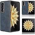 Kukoufey Compatible with Honor Magic V2 Case Cover,Retro PU Leather Ultra Slim Shockproof Compatible with Honor Magic V2 5G VER-AN10 Case Blue