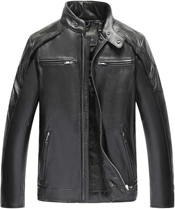 Amazon ライダース ジャケット メンズ 本革立ち襟インナー付き取り外し可レザージャケット ライダース厚手 高級牛革 ウシジャケット ライダース ジャケット 革ジャケット秋冬 2xl コート ジャケット 通販