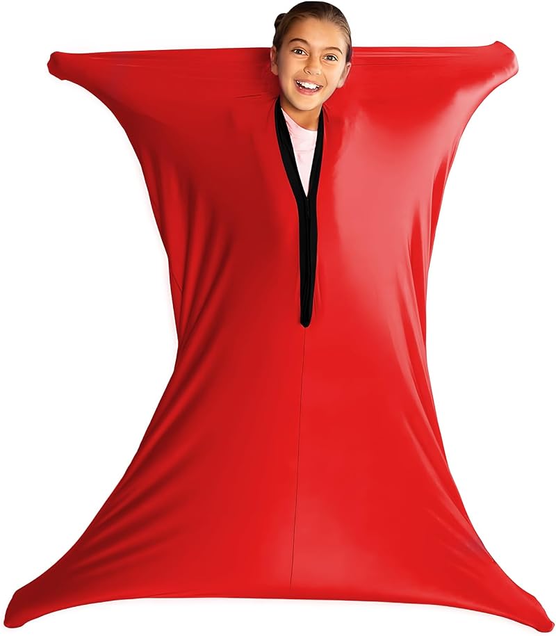 SZSMART Sensory Body Sock for Kids 56x28 Full-Body Wrap Red L/140-160cm