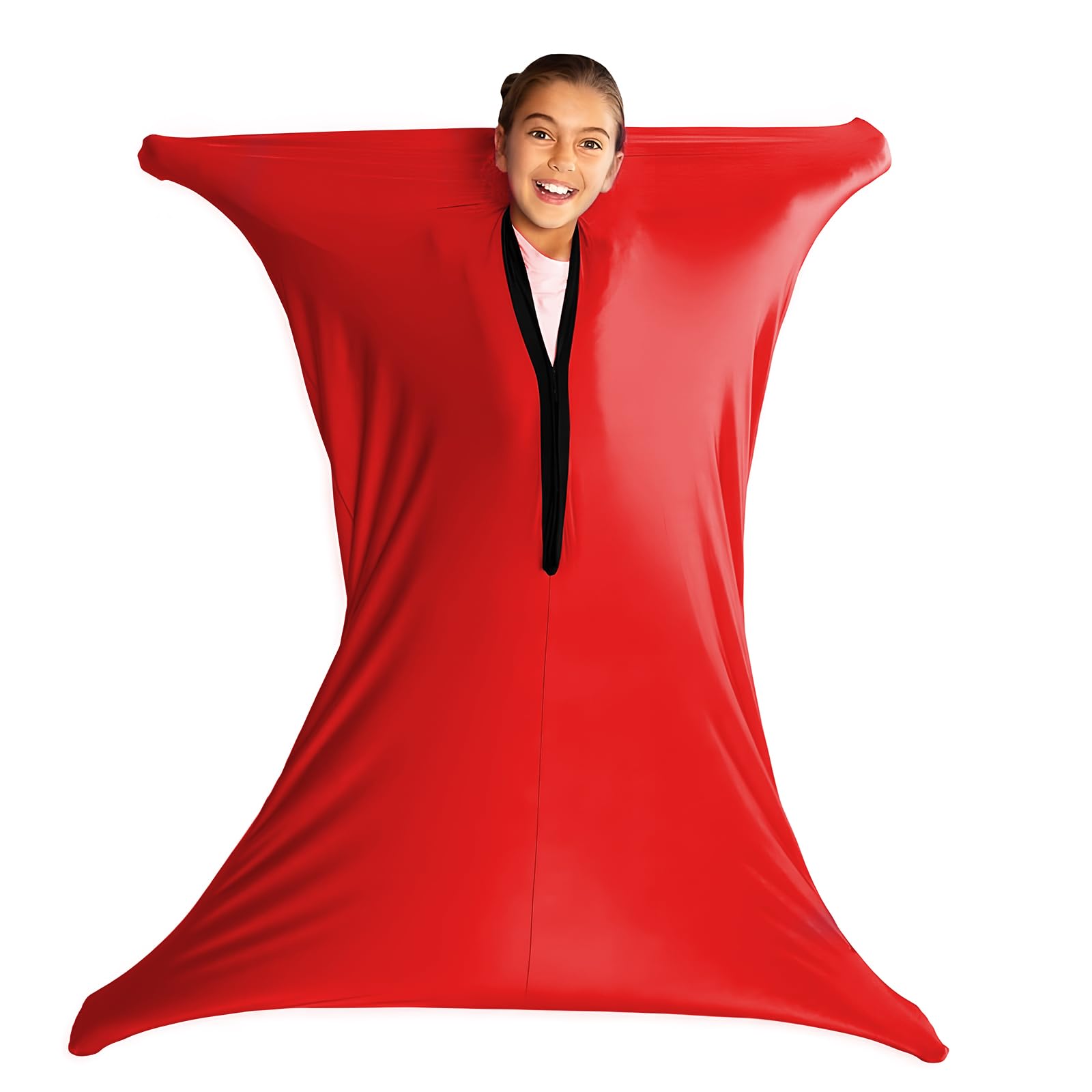 SZSMART Sensory Body Sock for Adult, 65"x29" Full-Body Wrap Stretchy Body Sox to Relieve Stress for Adult with Autism, Anxiet (Red, XL/163-191cm)