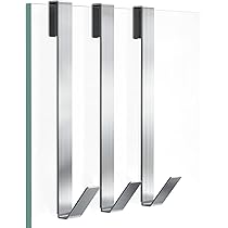 12 In Shower Door Hooks, Towel Hooks For Bathrooms, Shower Hooks For Bathrooms Shower Hooks For Towels Heavy Duty Drilling Free Extended Over Door Towel Hooks For Frameless Glass Shower Door 3 Pack