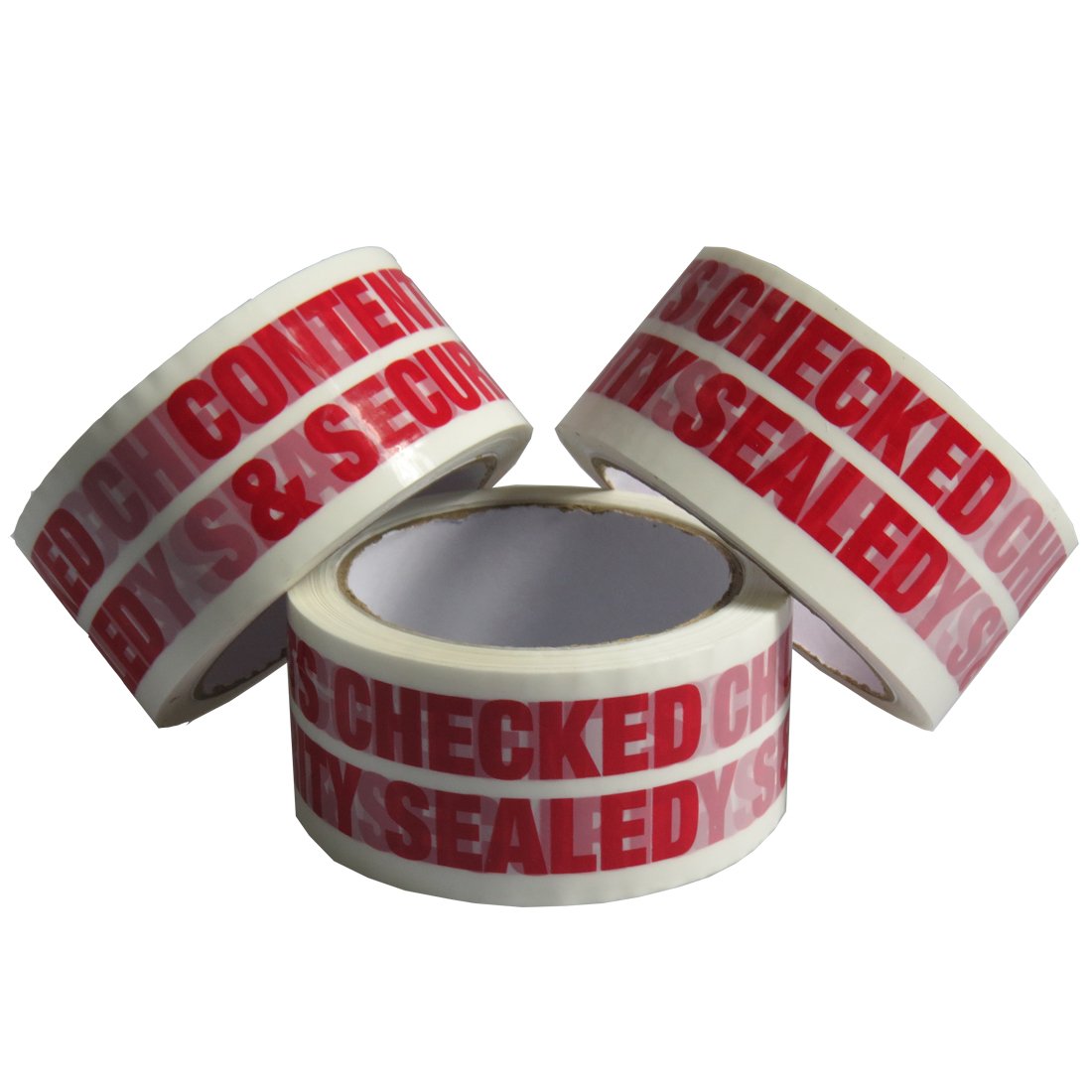 Triplast 48 mm x 66 m Contents Checked Printed Low Noise Parcel Packing Tape (Pack of 12)