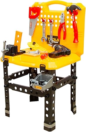 Amazon おもちゃ 工具セット 電動ドライバー 全73点 知育 大工さん ごっこ遊び なりきり 大工さん おもちゃ