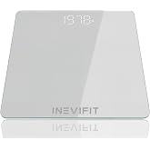 INEVIFIT Premium Bathroom Scale, Highly Accurate Digital Bathroom Body Scale, Measures Weight up to 400 lbs. Includes Batteries