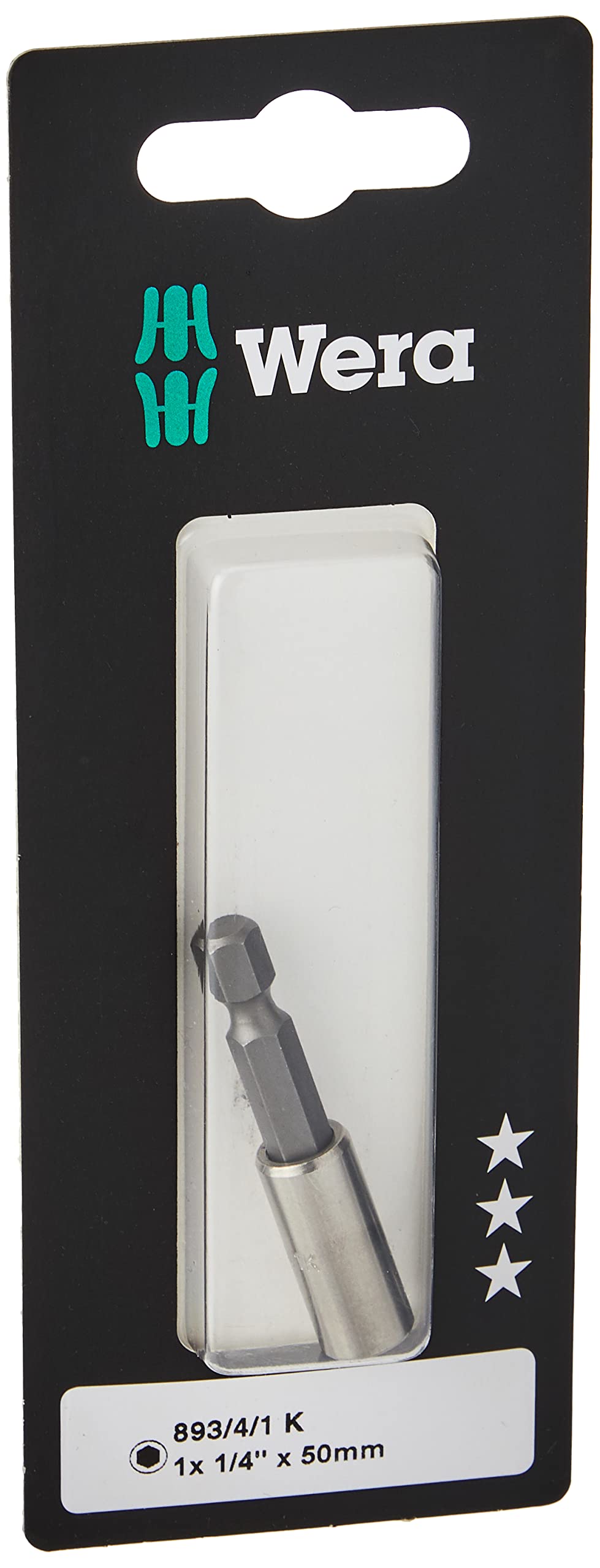 Wera 893/4/1 K Universal Bit-Holder, 1/4" x 50 mm, 05073401001