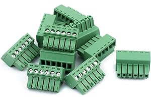uxcell 10Pcs 300V KF2EDGK 3.5mm Pitch 6-Pin PCB Screw Terminal Block Connector