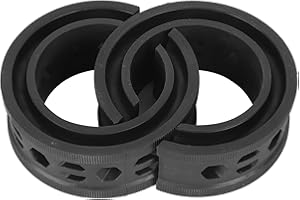 TISSTING 2PCS Car Coil Spring Buffer Rubber, Universal Car Shock Absorber Cushion Spring Bumper Buffer C Type Reduce Noise Anti Vibration for Cars, black