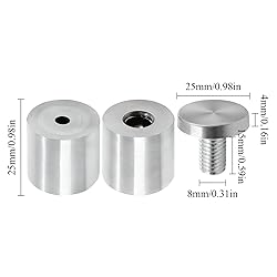 Luomorgo 12 Pcs 1" x 1-1/5" Stainless Steel