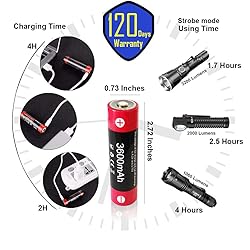 Rechargeable Battery 3.7V 3600mAh for Streamlight X