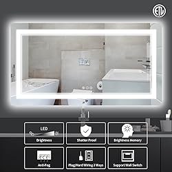 ISTRIPMF 60x28 Inch LED Bathroom Mirror with