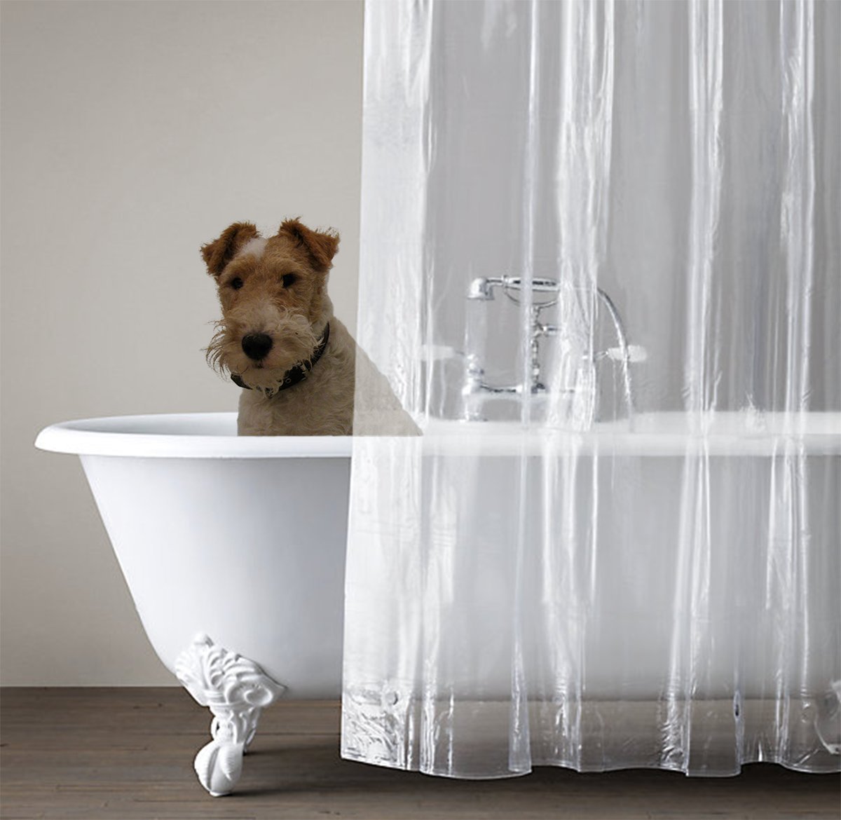 Shower Curtain Liner by Bathworx. Clear, Mildew & Mold Resistant