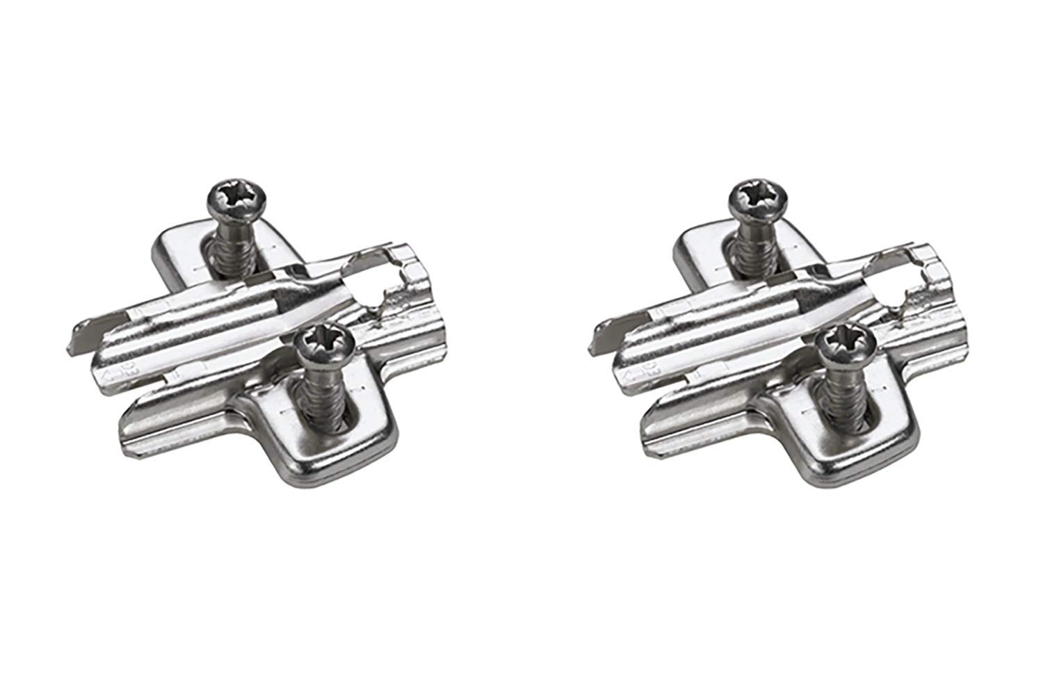 Hettich Cross Mounting Plate Oblong Hole Height Adjustment for Sensys and Intermat Hinges (9071626) x2