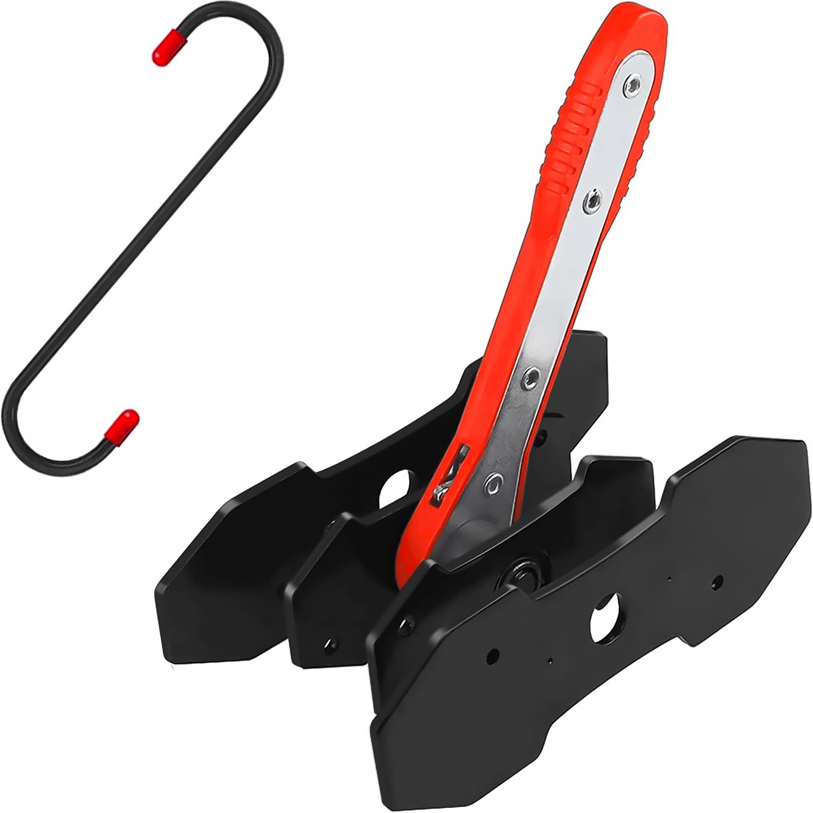 Photo 1 of ***(USED/ UNKNOWN IF MISSING PARTS)***IRmm Brake Tool, Brake Caliper Compression Tool with 360 Degree Swing Ratchets, Brake Caliper Tool with 2PCS Steel Plates, Caliper Piston Compressor Tool with Brake Caliper Hooks, Red