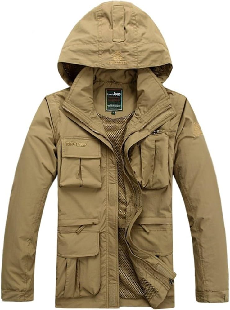 Gurteen Winter Military Style Hoodie Casual Multi Pockets Outdoor