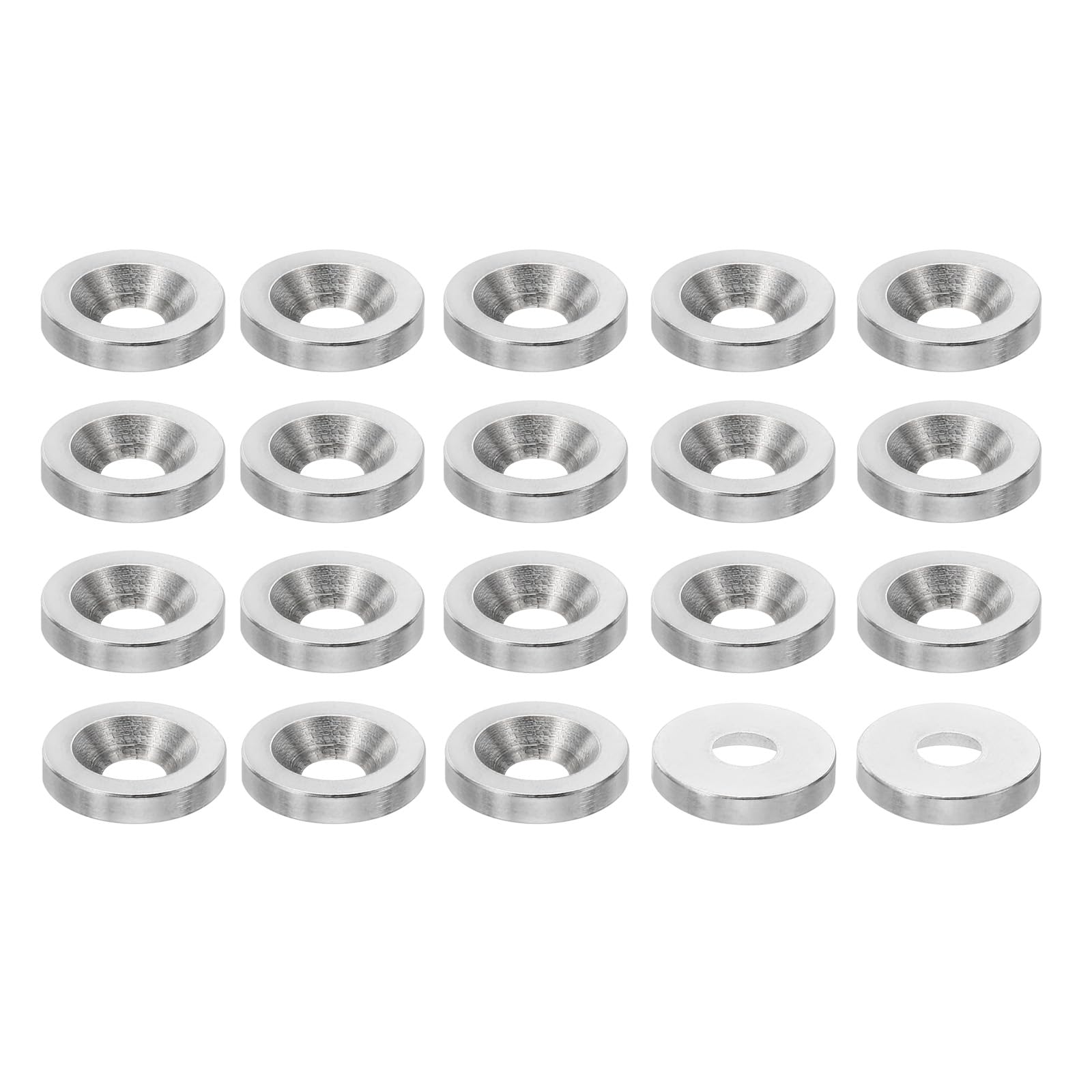 PATIKIL M5 Finish Countersunk Washer, 20pcs 16mm Dia. 3mm Tall Solid 304 Stainless Steel CNC Finish Cup Washer Flat Screw Head Gasket for Construction โ image 1