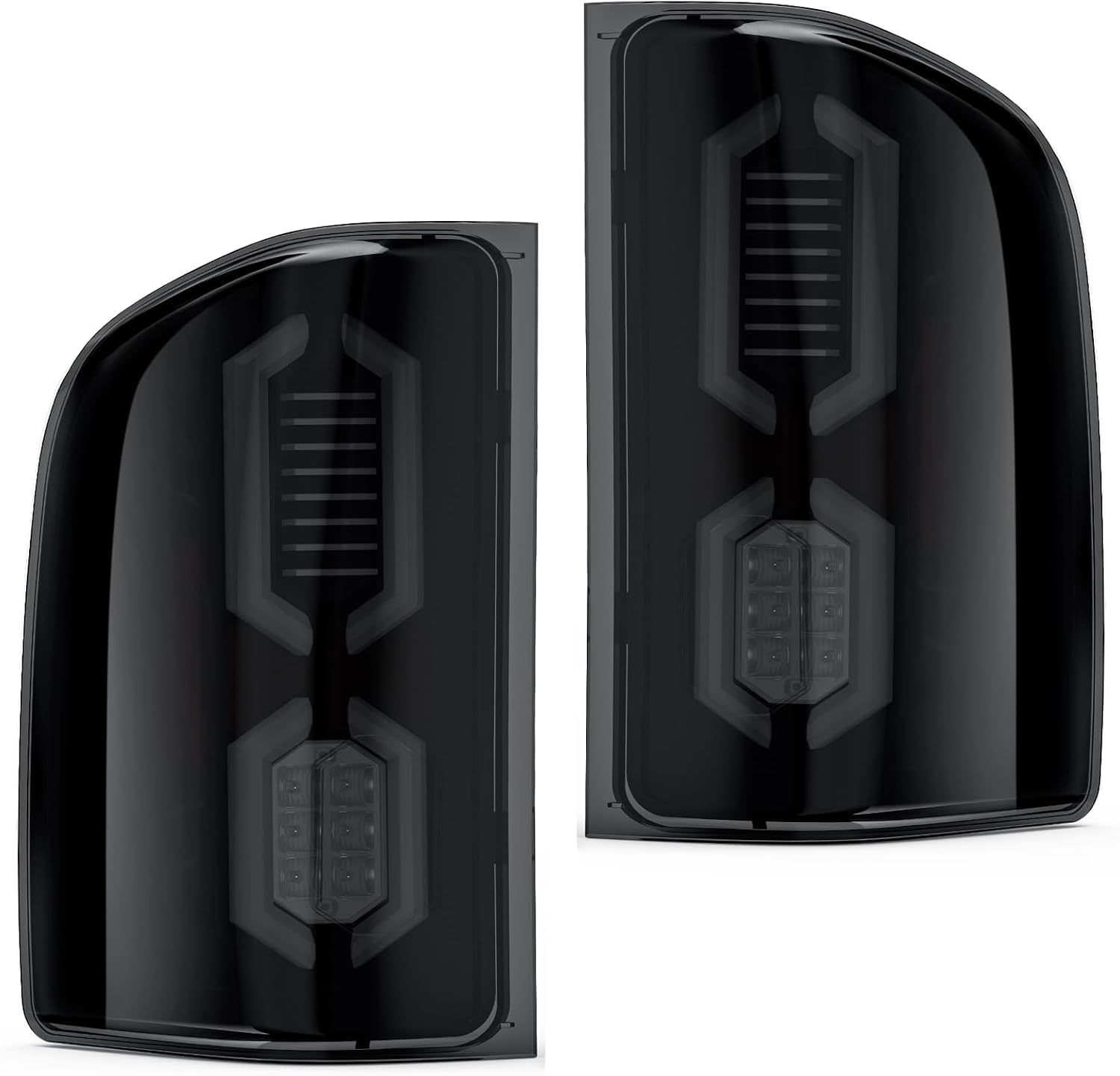 Nixon Offroad LED Tail Lights For 2007-2013 Chevy Silverado 1500 2500 3500 – Chrome Red