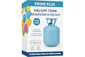 PRIME PLUS AIREZ-Disposable Helium Tank – 15 cu ft | Fills Up to 50 Balloons | Portable, Lightweight, Easy-to-Use Balloon Hel